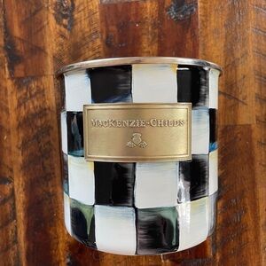 Mackenzie-Childs Checkered Enamel Canister, No Lid.